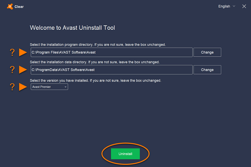 Cách gỡ phần mềm bằng Avast Uninstall Utility