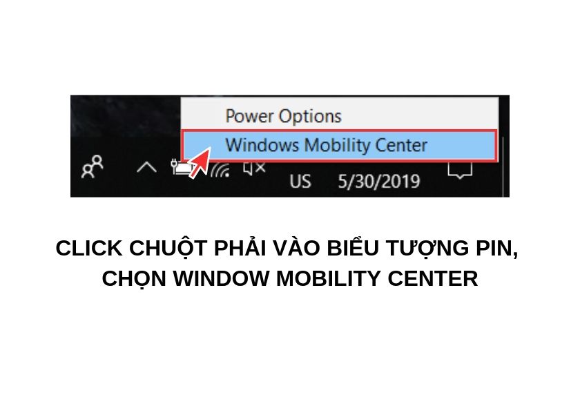 Cách vào windows mobility center